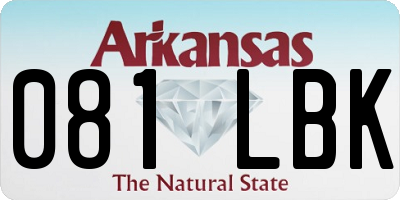 AR license plate 081LBK