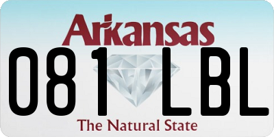 AR license plate 081LBL