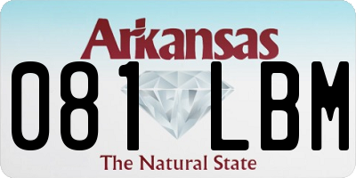 AR license plate 081LBM