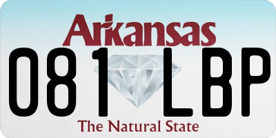 AR license plate 081LBP