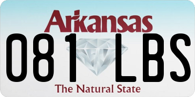 AR license plate 081LBS