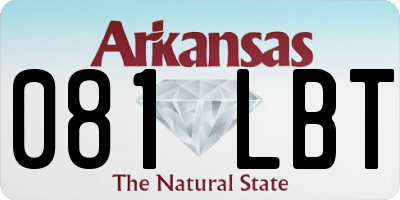 AR license plate 081LBT