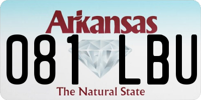 AR license plate 081LBU