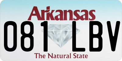 AR license plate 081LBV