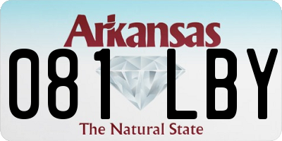 AR license plate 081LBY