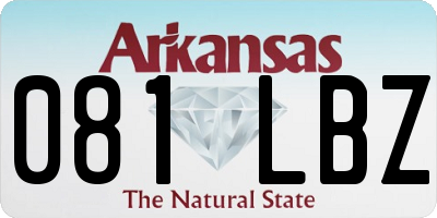 AR license plate 081LBZ