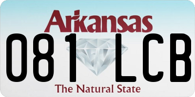 AR license plate 081LCB