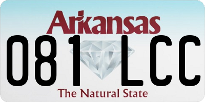 AR license plate 081LCC