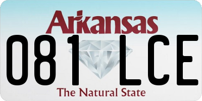AR license plate 081LCE