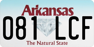 AR license plate 081LCF