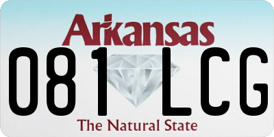 AR license plate 081LCG