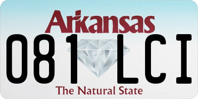 AR license plate 081LCI