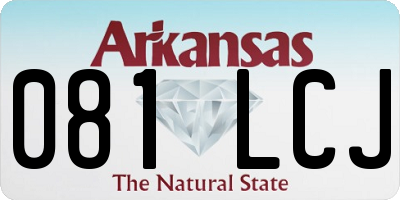 AR license plate 081LCJ