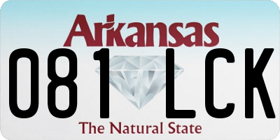 AR license plate 081LCK