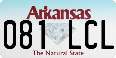 AR license plate 081LCL