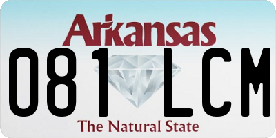 AR license plate 081LCM