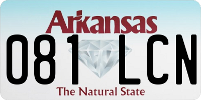 AR license plate 081LCN