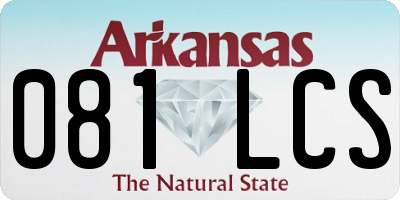 AR license plate 081LCS