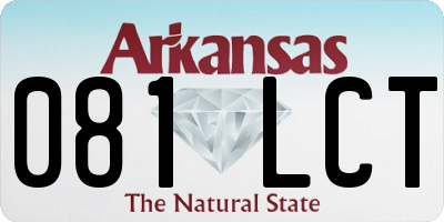 AR license plate 081LCT