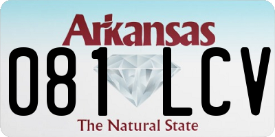AR license plate 081LCV