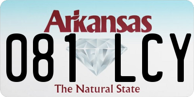 AR license plate 081LCY