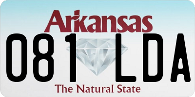 AR license plate 081LDA