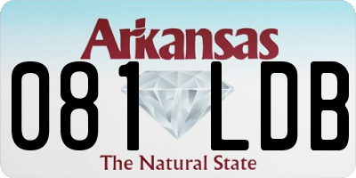AR license plate 081LDB