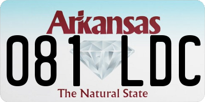 AR license plate 081LDC