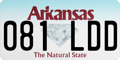 AR license plate 081LDD