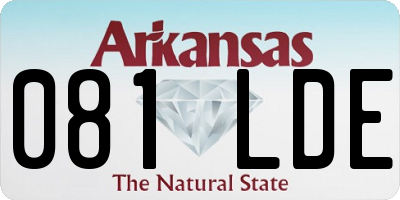 AR license plate 081LDE