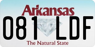 AR license plate 081LDF