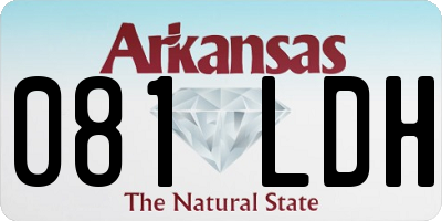 AR license plate 081LDH