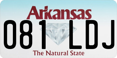 AR license plate 081LDJ