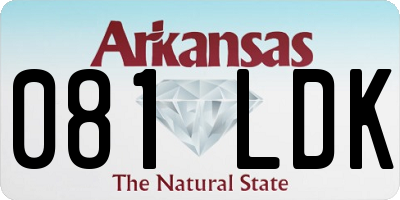 AR license plate 081LDK