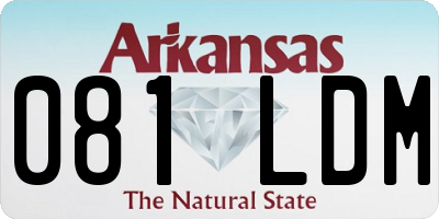 AR license plate 081LDM