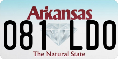 AR license plate 081LDO