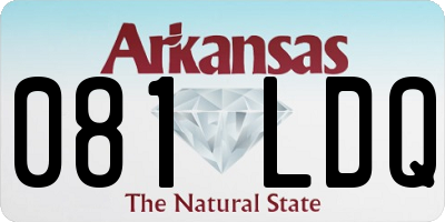 AR license plate 081LDQ