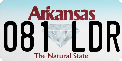 AR license plate 081LDR