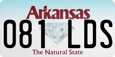 AR license plate 081LDS