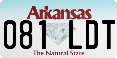 AR license plate 081LDT
