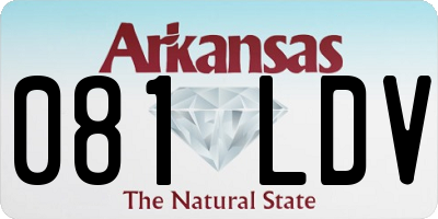 AR license plate 081LDV