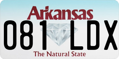 AR license plate 081LDX