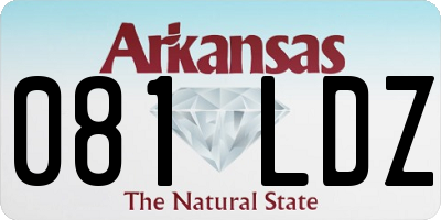 AR license plate 081LDZ