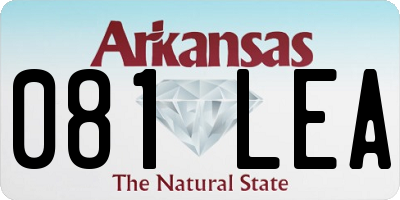 AR license plate 081LEA