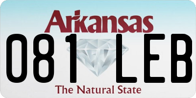 AR license plate 081LEB