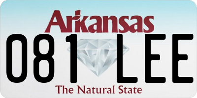 AR license plate 081LEE