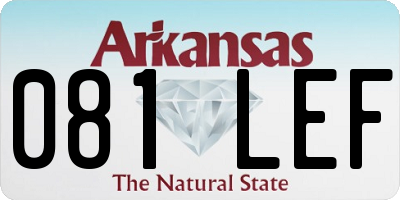 AR license plate 081LEF