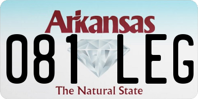 AR license plate 081LEG