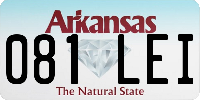 AR license plate 081LEI