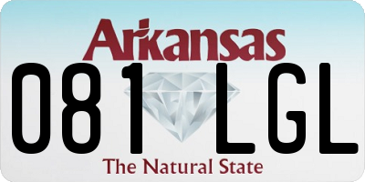 AR license plate 081LGL